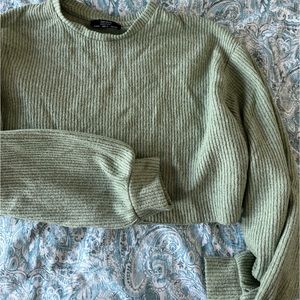 Green Bershka Sweater